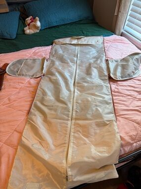 Black & Burnt Orange Convertible Garment Bag with Side Pockets